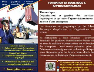FORMATION EN LOGISTIQUE GLOBALE ET GESTION DES APPROVISIONNEMENTS